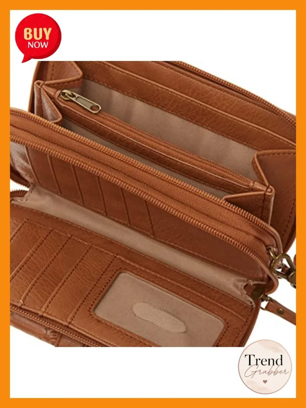 Extra Large Smartphone Crossbody Bag with 10 Card Slots